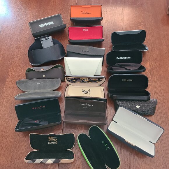 Designer Lot of 18 Eyeglass Sunglass Cases Hard and Soft main image 13